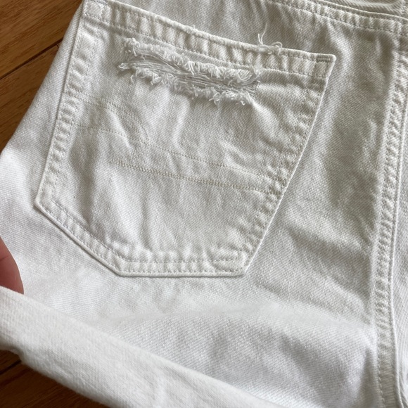EUC American Eagle white denim distressed shorts - Picture 7 of 13
